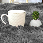 Tapete Peludo Para Sala  - Casu 140x100cm Cinza