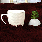 Tapete Peludo Para Sala  - Casu 140x100cm Vermelho