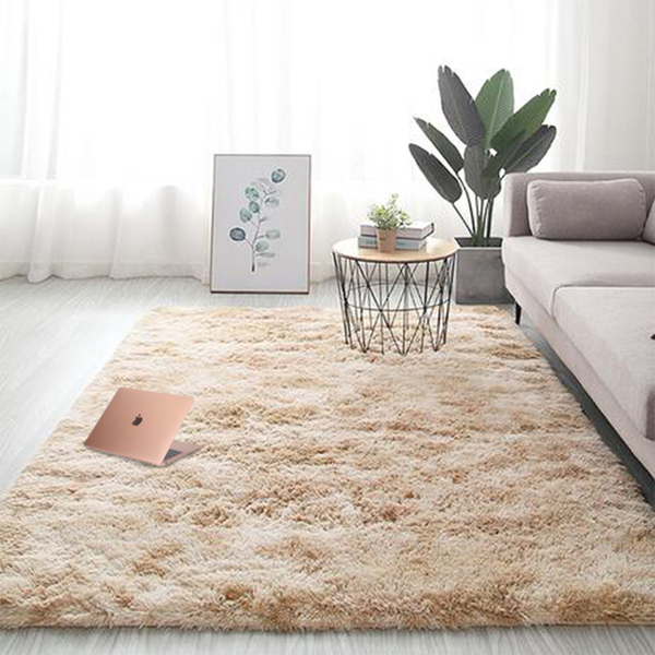 Tapete Peludo Para Sala Quarto Macio - Casu 300x200cm Bege