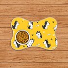 Tapete Pet Ossinho Amarelo Cachorro Feliz E Osso