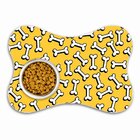 Tapete Pet Ossinho Amarelo Ossinhos Branco