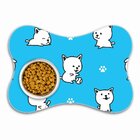 Tapete Pet Ossinho Azul Patinhas