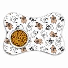 Tapete Pet Ossinho Branco Bulldog Francês Colorido