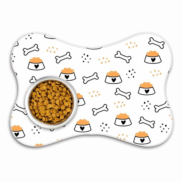 Tapete Pet Ossinho Branco Coração