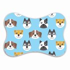 Tapete Pet Ossinho Dog Fundo Azul Raças Diversas