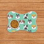 Tapete Pet Ossinho Dog Fundo Verde Raças Diversas