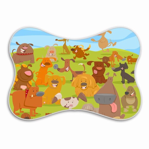 Tapete Pet Ossinho Natureza Cachorros Brincando