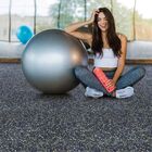 Tapete Piso Emborrachado Rubberkap Rolo 1m X 10m Preto E Cinz