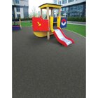 Tapete Piso Emborrachado Rubberkap Rolo 1m X 10m Preto E Cinz