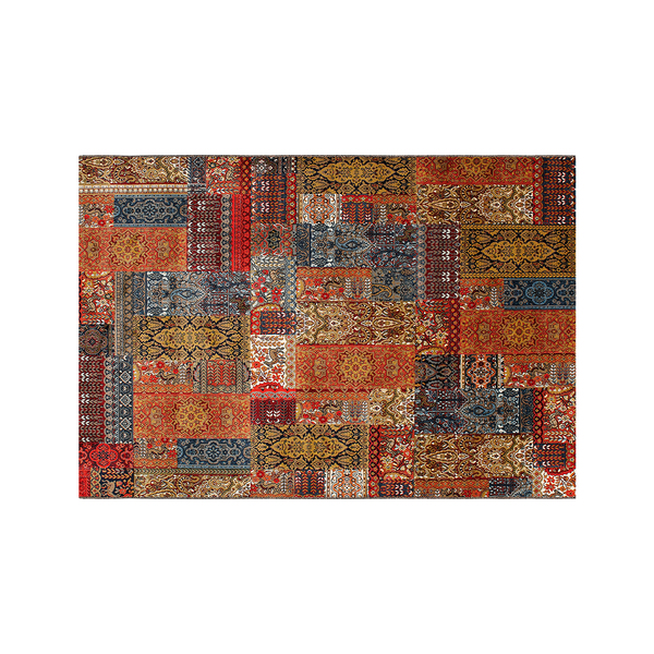 Tapete Pixel Cashimir Vermelho e Marrom 2,90x2,00m