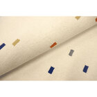 Tapete Pontilhado Redondo de Algodão e Polipropileno Bege Áreas Internas 1,40x1,40m