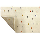 Tapete Pontilhado Retangular de Algodão e Polipropileno Bege Áreas Internas 1,50x2,00m