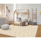 Tapete Retangular Pontilhado Tecido Bege Áreas Internas 2,00x2,50m Tapetes São Carlos