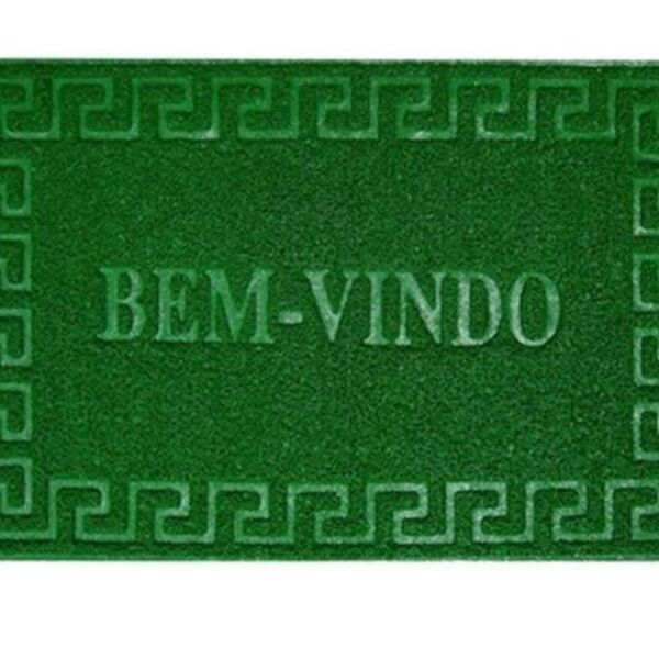Tapete Porta Vinyl Bem Vindo Niazitex - Verde