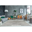 Tapete Portobello 134 Bege com Preto 1,5x2m Via Star