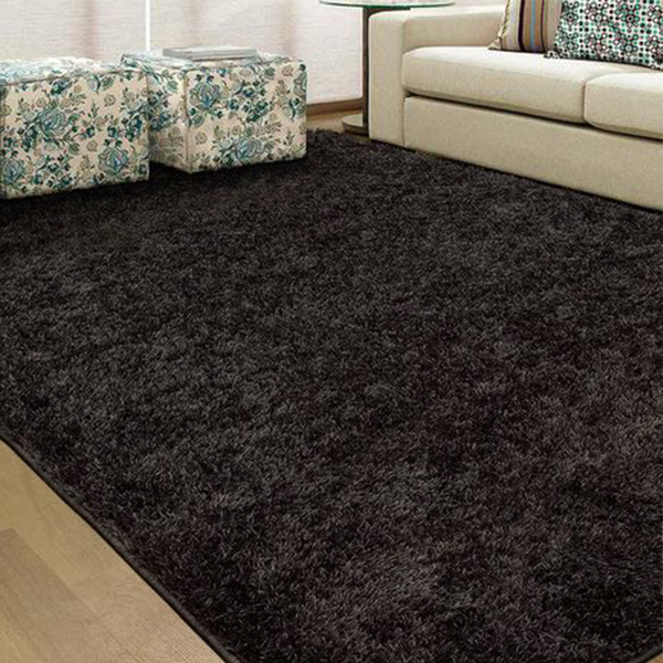 Tapete Pra Sala  Festina Felpudo 2,00mx1,40m Preto Casen