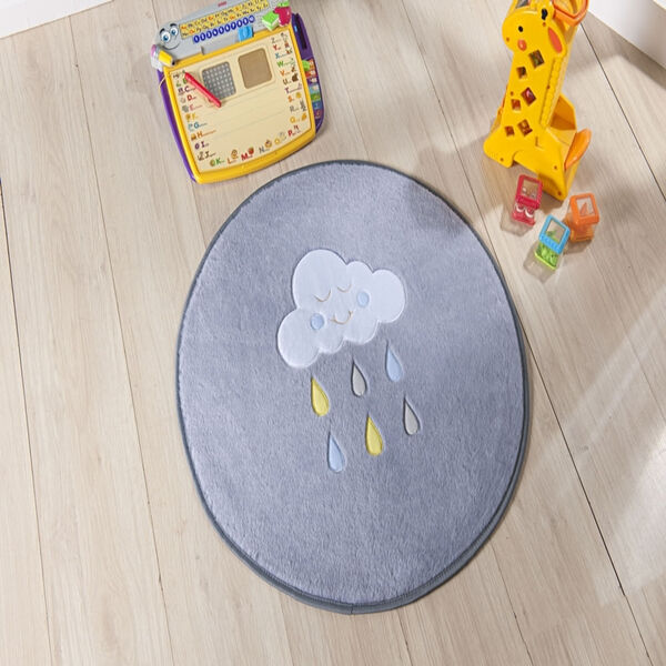 Tapete Premium Baby Chuva De Benção 65cm Cinza Azul Guga Tape