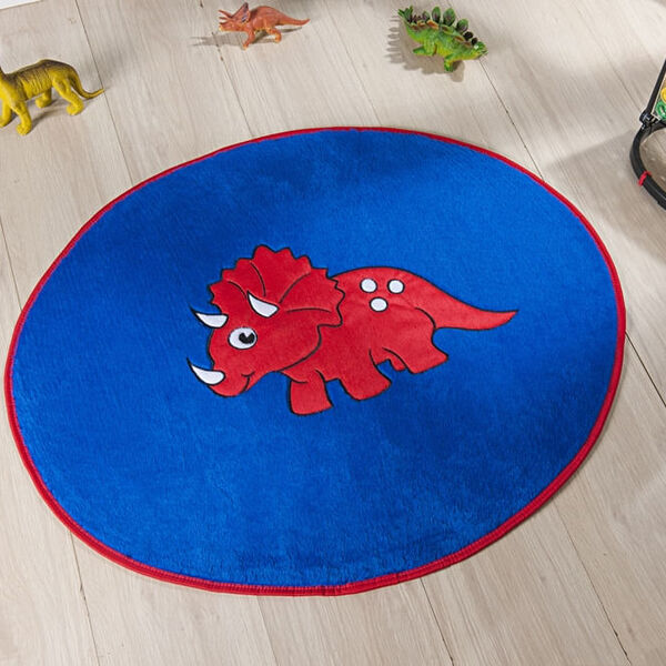 Tapete Premium Baby Dino Baby 78cm X 68cm Azul Royal Guga Tap