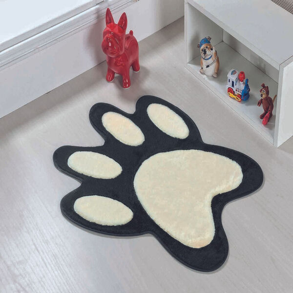 Tapete Premium Baby Patinha 76cm X 62cm Preto Guga Tapetes