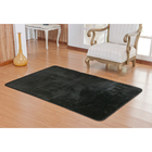 Tapete Preto Para Sala De Pelúcia Retangular 1,50m X 1,00m An