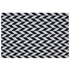 Tapete Preto Sala Antiderrapante Chevron 1,32x2,00m