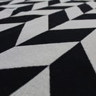 Tapete Preto Sala Antiderrapante Chevron 1,32x2,00m