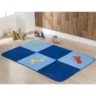 Tapete Quarto Bebê Azul Decorativo 1,20m X 74cm Antiderrapante