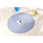 Tapete Quarto Bebê Cavalinho Cinza / Prata 78cm X 68cm Antide