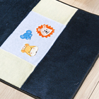 Tapete Quarto Bebê Menino Azul Marinho De Pelúcia 1,20m X 74c