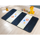 Tapete Quarto Bebê Menino Azul Marinho De Pelúcia 1,20m X 74c