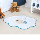 Tapete Quarto Bebê Menino Nuvem 76cm X 62cm Antiderrapante