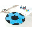 Tapete Quarto Infantil Bola Menino Azul 65cm De Diâmetro Anti