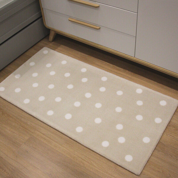 Tapete Quarto Infantil Bolas Bege - 0,60 X 1,20