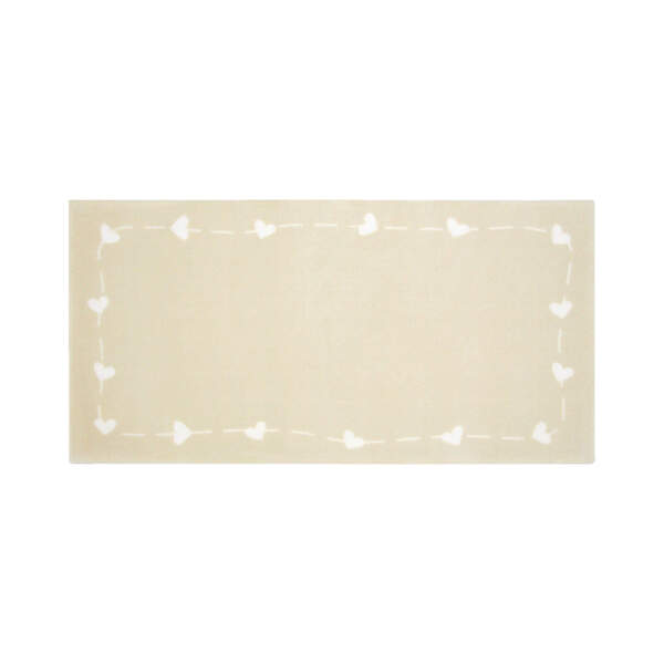 Tapete Quarto Infantil Doce Amor Bege - 0,60 X 1,20