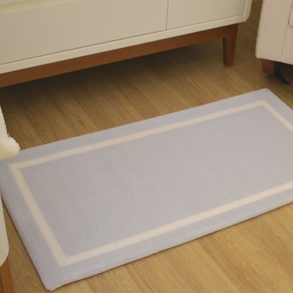Tapete Quarto Infantil Moldura Azul - 0,60 X 1,20