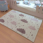 Tapete Quarto Infantil Pingo De Nuvens Rosê - 0,95 X 1,50