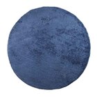 Tapete Redondo 0,80cm  Quarto Sala Escritório Pelo Macio. Azul