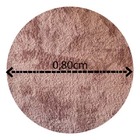 Tapete Redondo 0,80cm  Quarto Sala Escritório Pelo Macio. Nude