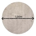 Tapete Redondo 1,00m  Quarto Sala Escritório Pelo Macio. Areia