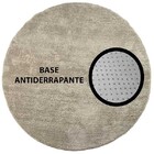 Tapete Redondo 1,00m  Quarto Sala Escritório Pelo Macio. Areia