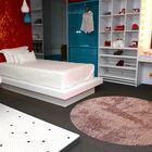 Tapete Redondo 1,00m  Quarto Sala Escritório Pelo Macio. Nude