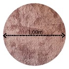 Tapete Redondo 1,00m  Quarto Sala Escritório Pelo Macio. Nude