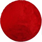 Tapete Redondo 1,20m  Quarto Sala Escritório Pelo Macio. Verm