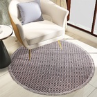 Tapete Redondo 1,40 Mt Antiderrapante Marrom Caramelo