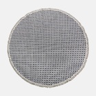 Tapete Redondo 1,40 Mt Antiderrapante Preto Cinza