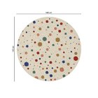 Tapete Redondo 1,40m Sabiá Cabecasa Madeiraoriginals Bolinhas