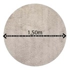 Tapete Redondo 1,50m Quarto Sala Escritório Pelo Macio. Areia