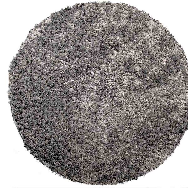 Tapete Redondo 1,50m Quarto Sala Escritório Pelo Macio. Cinza