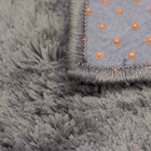 Tapete Redondo 1,50m Quarto Sala Escritório Pelo Macio. Cinza