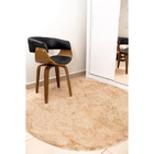 Tapete Redondo 1,50x1,50 Bege Mescla Shaggy Cozinha Luxo B